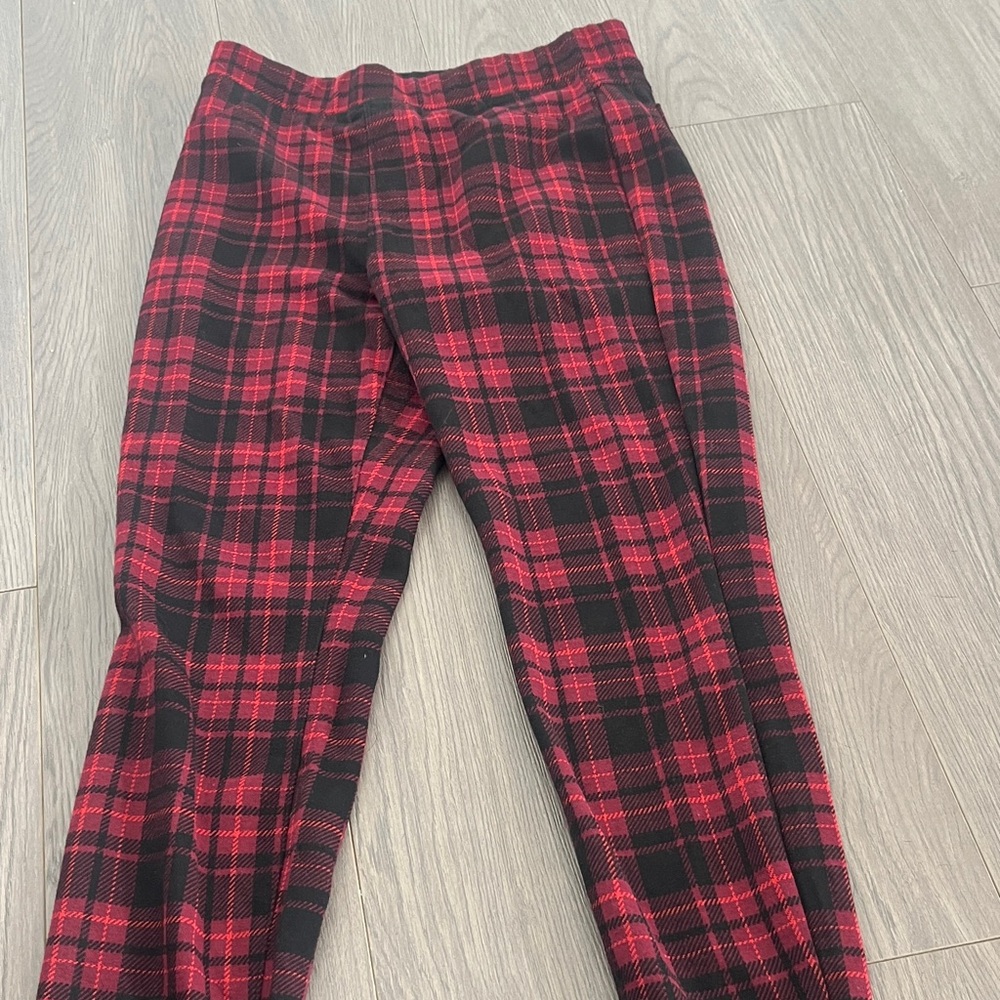 Sanctuary Tartan Plaid Leggings in Red and Black